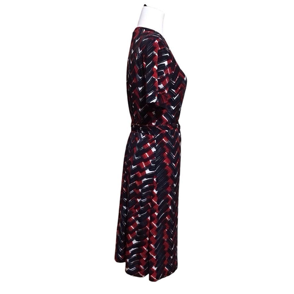 Diane Von Furstenberg Geometric Silk Wrap Dress 6 - Picture 3 of 6